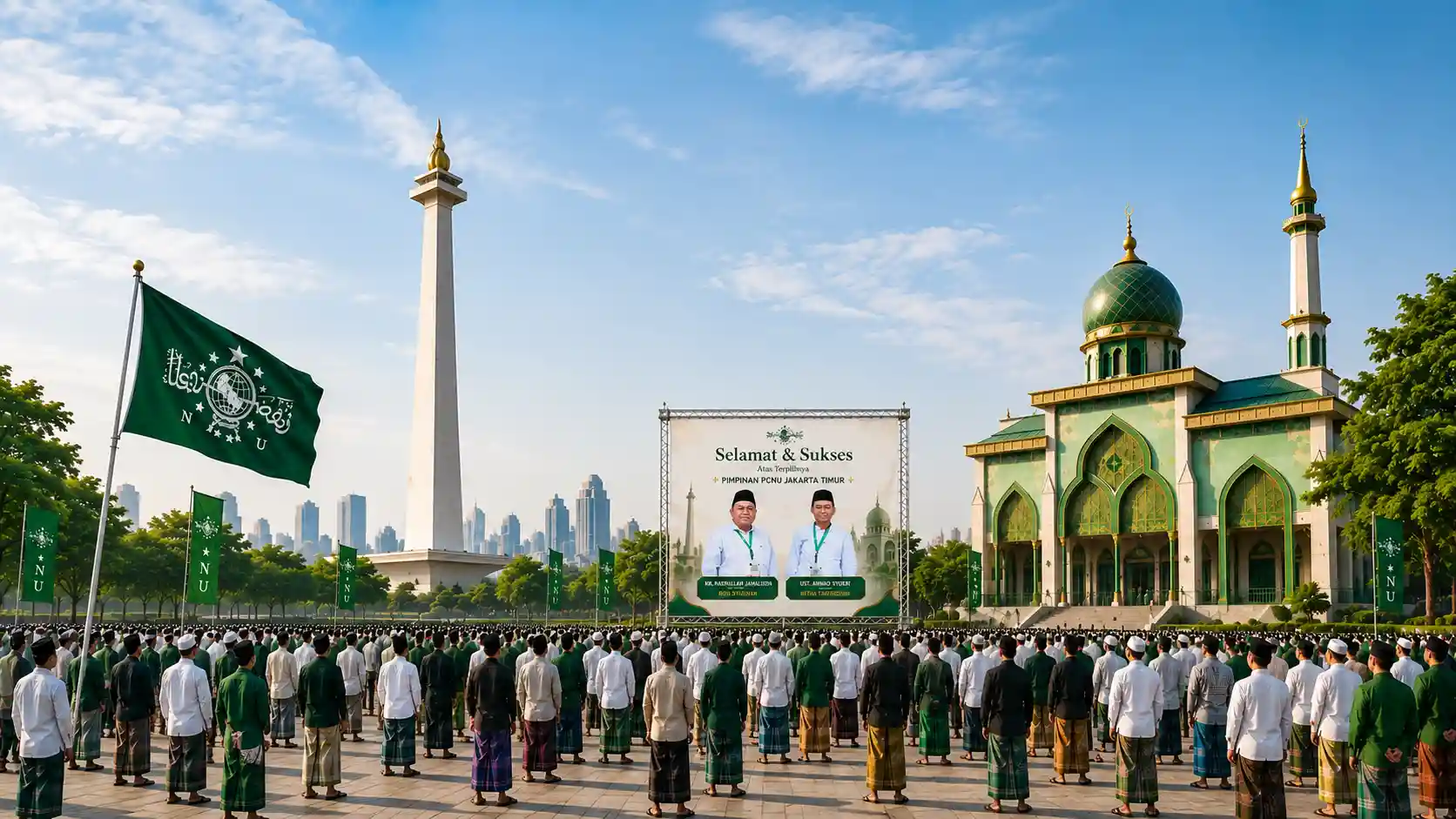 Kebersamaan pengurus dan warga PCNU Pengurus Cabang Kabupaten Lombok Barat